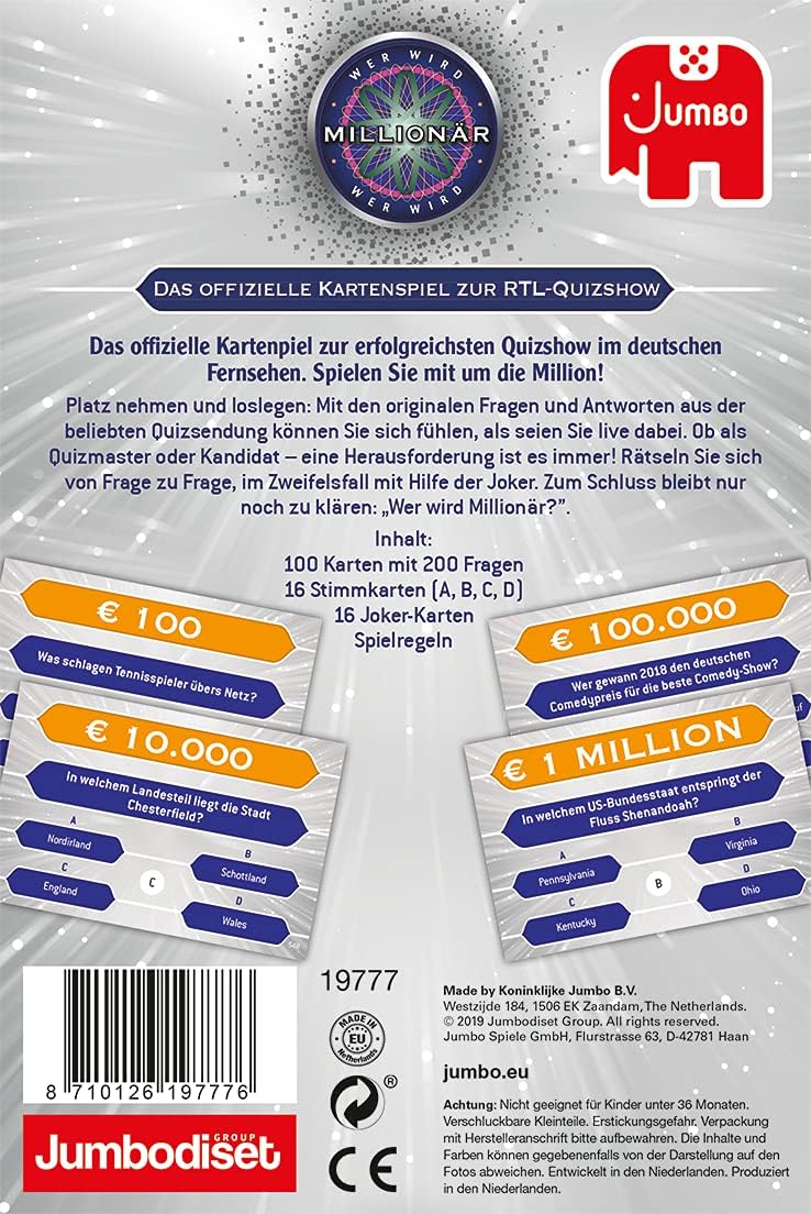 Wer Wird Millionär Kartenspiel (Silver) - product image - Jumboplay.com