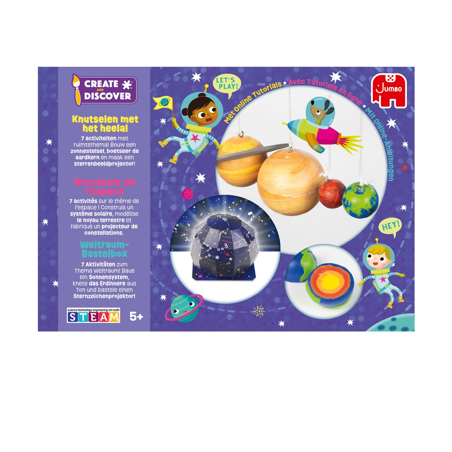 Jumbo Create & Discover Space Knutselset voor kinderen, vanaf 5 jaar, Spaans Jumbo Create & Discover Space Knutselset voor kinderen, vanaf 5 jaar, Spaans