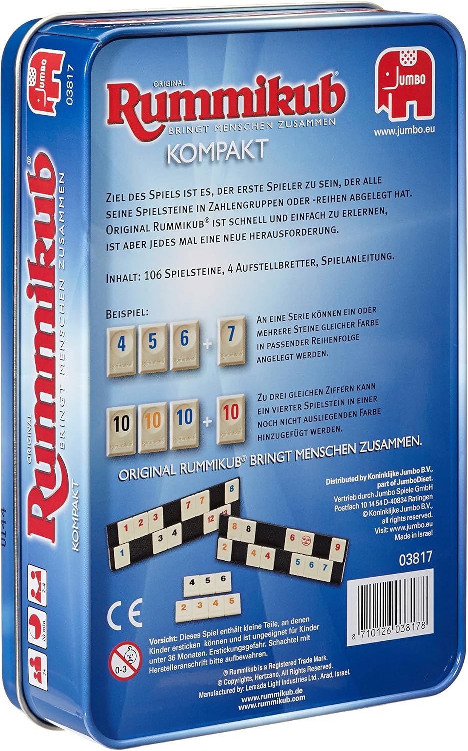 Original Rummikub Kompakt in Metalldose - product image - Jumboplay.com