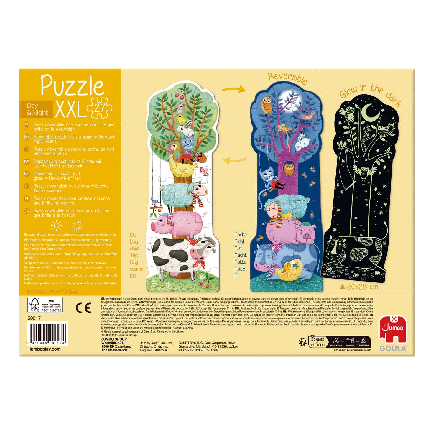 Goula - Puzzle XXL Jour & Nuit à la Ferme