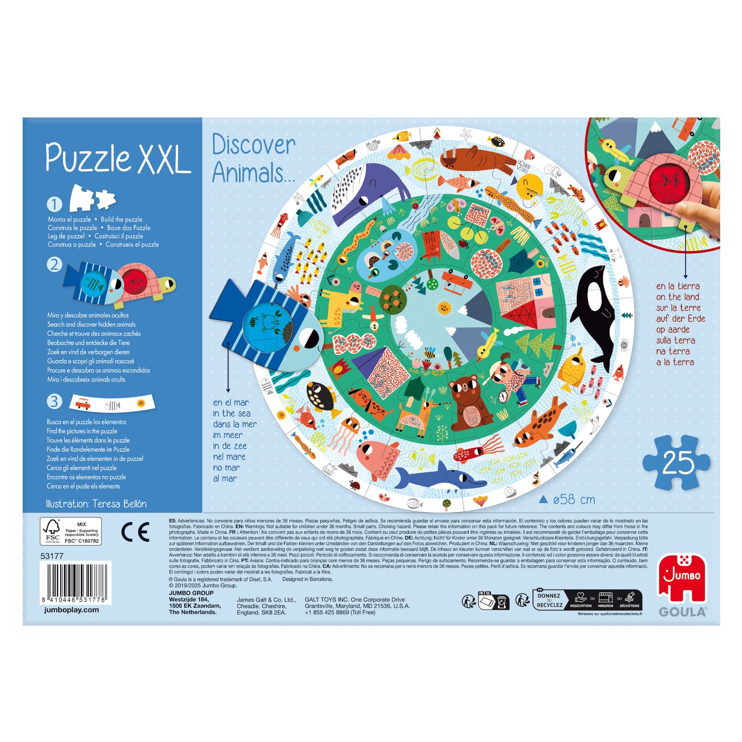 Goula - XXL Puzzle Tiere entdecken