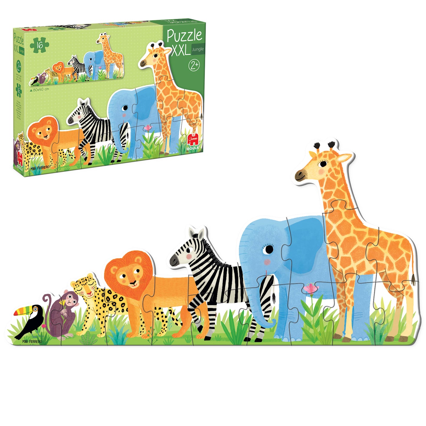 Goula - Puzzel XXL Jungle Van Klein Tot Groot