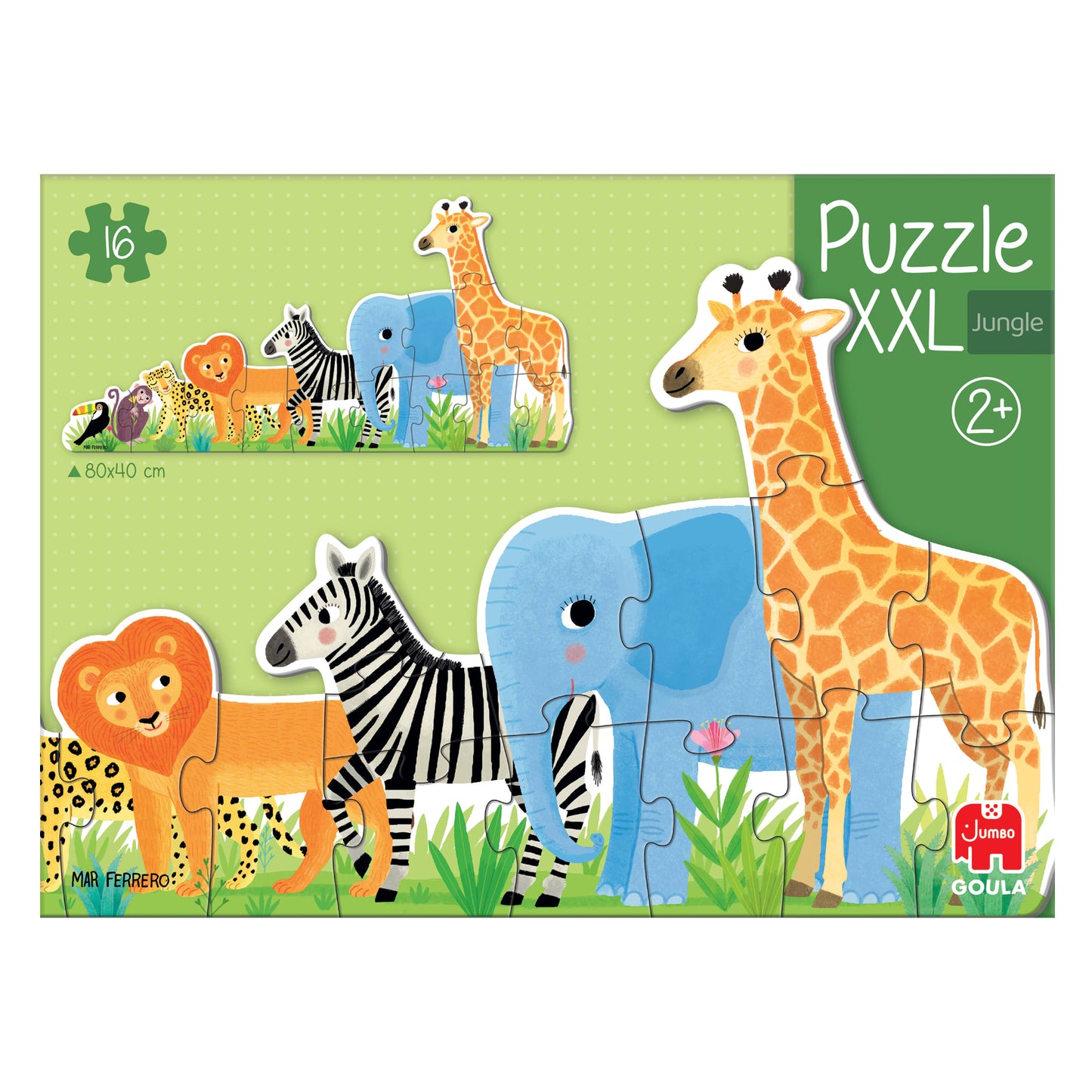 Goula - Puzzel XXL Jungle Van Klein Tot Groot