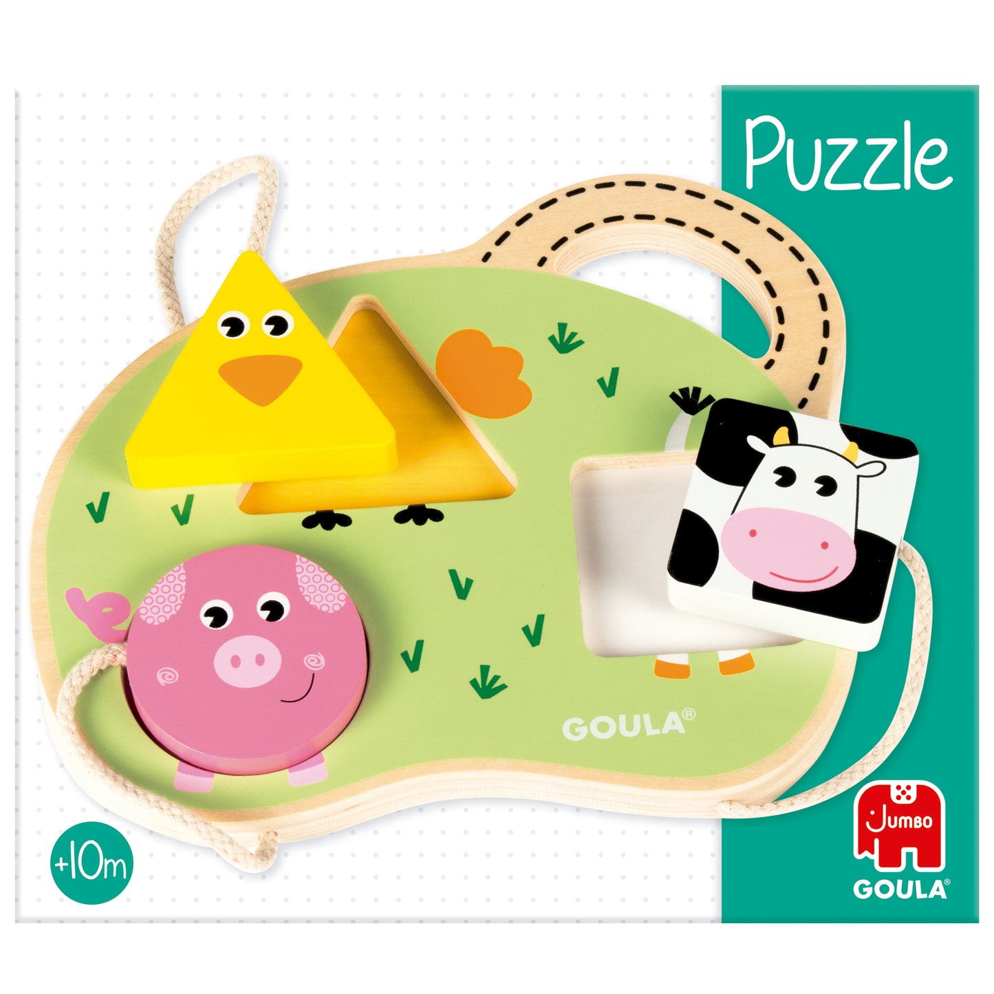 Goula - 3 Farm Animals Puzzle