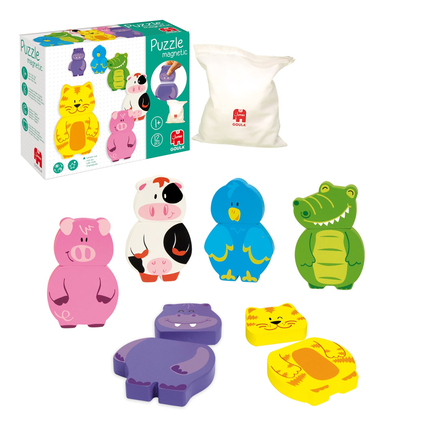 Goula - Magnetic Interchangeable Animals Puzzle
