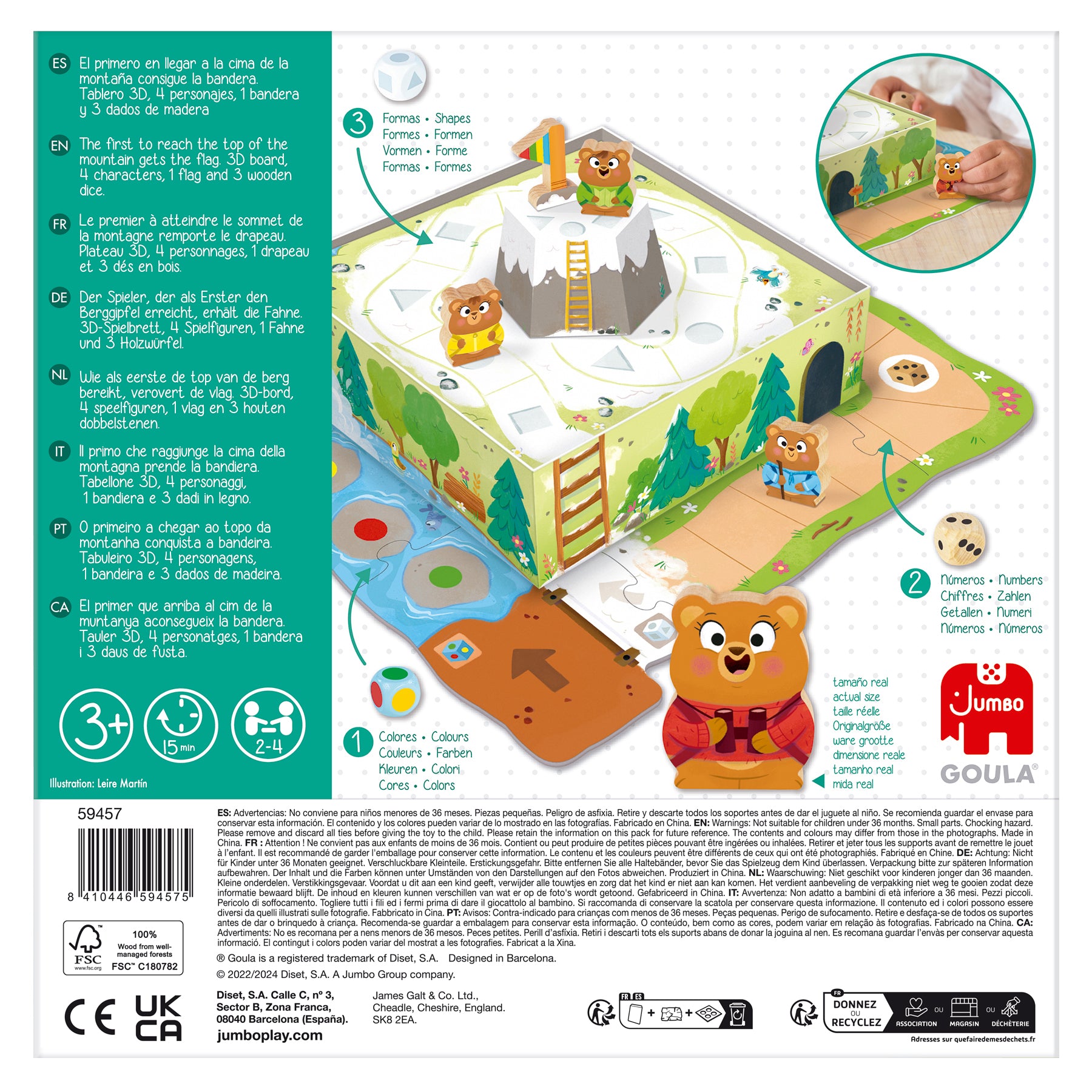 Goula Juego Bear Adventure de Madera Diset 59457 Goula Juego Bear Adventure de Madera Diset 59457