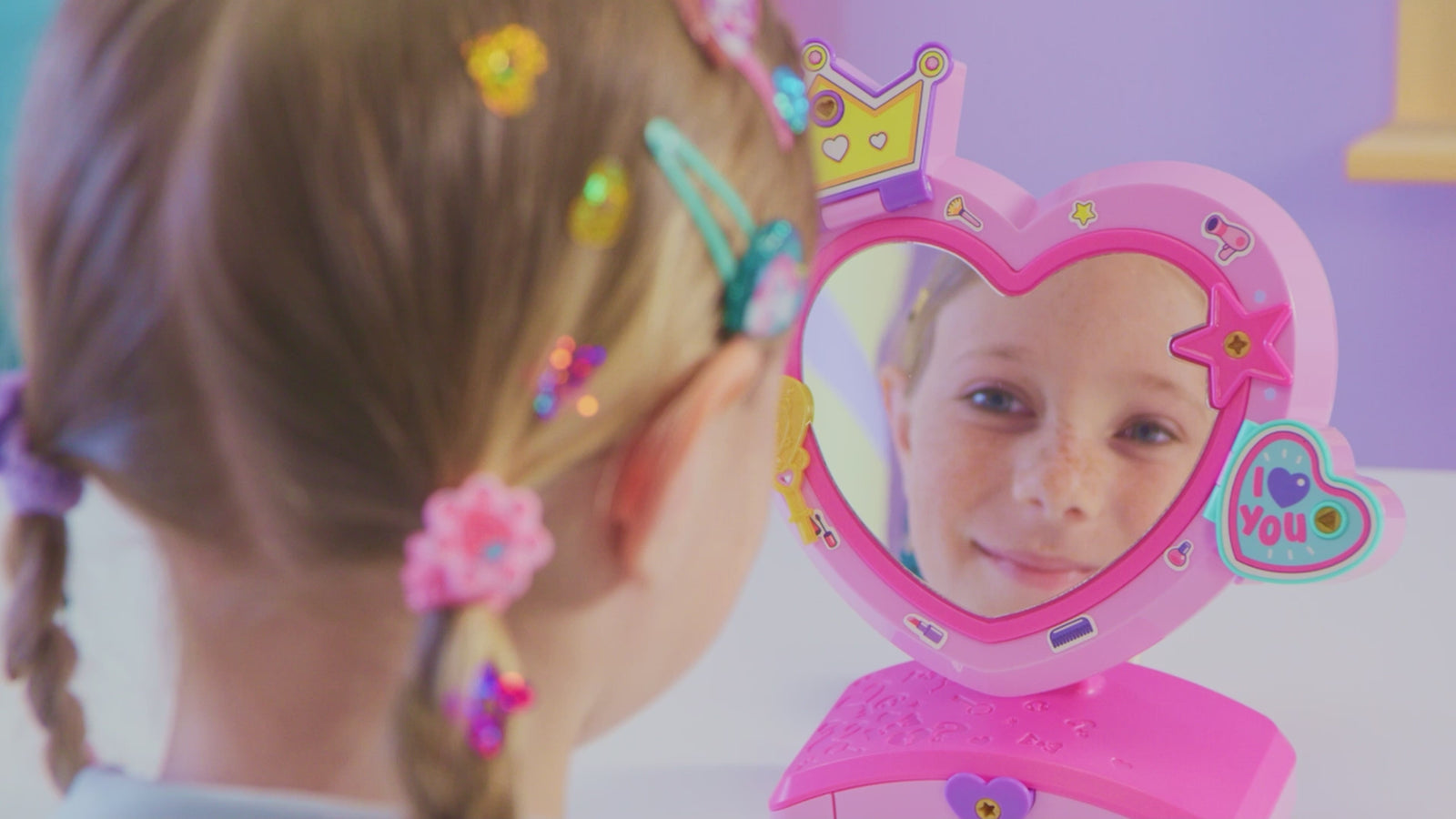 Funlockets Espejo Secreto Con Brillos Para El Pelo – ¡Más De 20 Sorpresas Y 100 Brillos Reutilizables! Juguete Creativo Para Niñas Y Niños Desde 4 Años